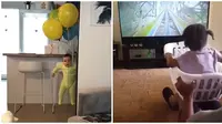 Video Lucu Saat Bapak Jaga Anak Ini Bikin Tepuk Jidat (sumber:Instagram/baby.vids dan just.baby)
