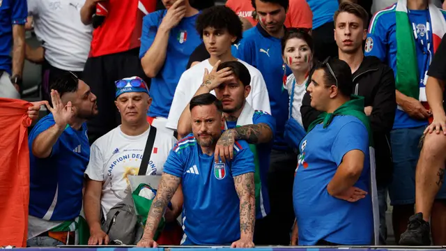 Kekecewaan Suporter Italia Menyaksikan Gli Azzurri Tersingkir dari Euro 2024