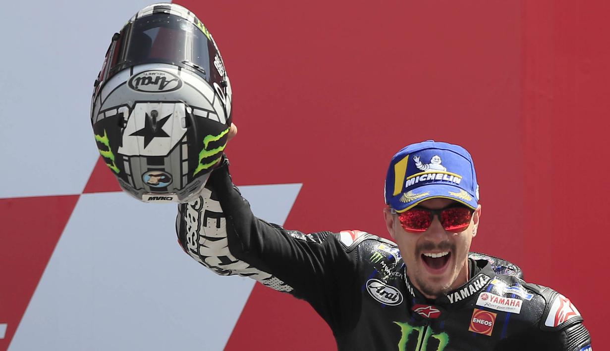 7. Maverick Vinales (Monster Energy Yamaha)  - 65 poin. (AFP//Peter Dejong)