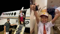 6 Momen Farel Prayoga Berangkat Sekolah Naik Jet Pribadi, Curi Perhatian (Sumber: Instagram/zidniyazidni)