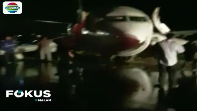 Pesawat Lion Air Tergelincir di Gorontalo