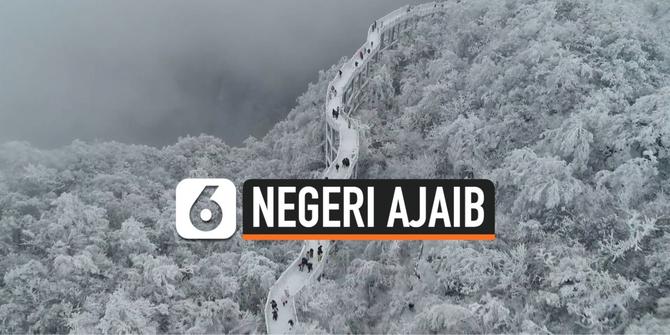 VIDEO: Menakjubkan! Pesona Musim Dingin di 'Negeri Ajaib'