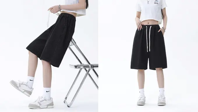 Jeans Wanita Jorts Pants Pinggang Karet Lagi Diskon, Nyaman dan Stylish untuk Aktivitas Sehari-hari