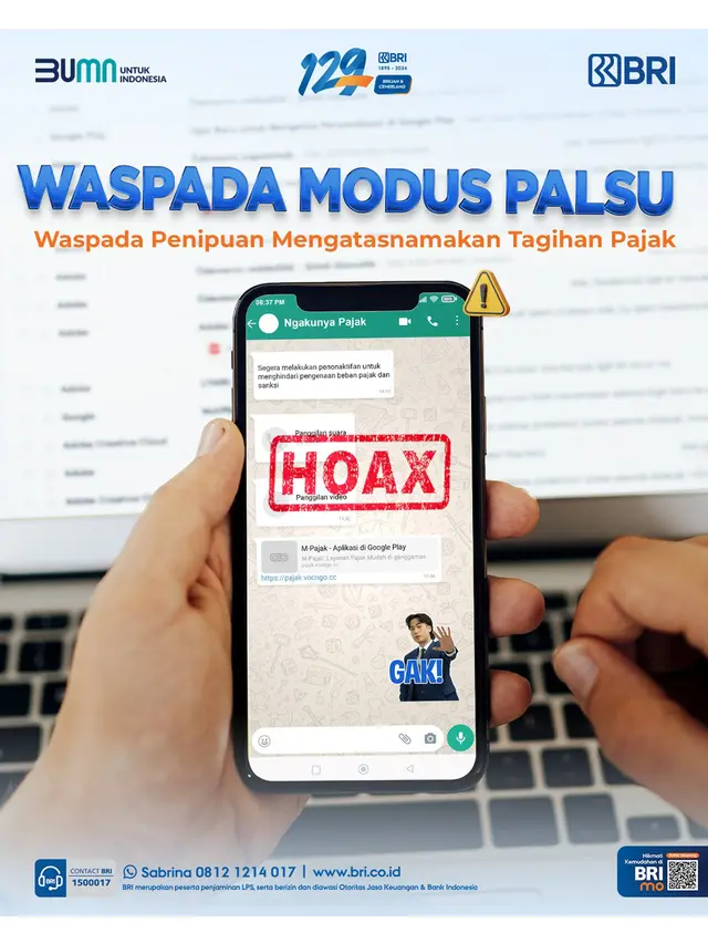 Kenali Modus Penipuan Tagihan Pajak Berekstensi APK, BRI Imbau Masyarakat Waspada Cybercrime