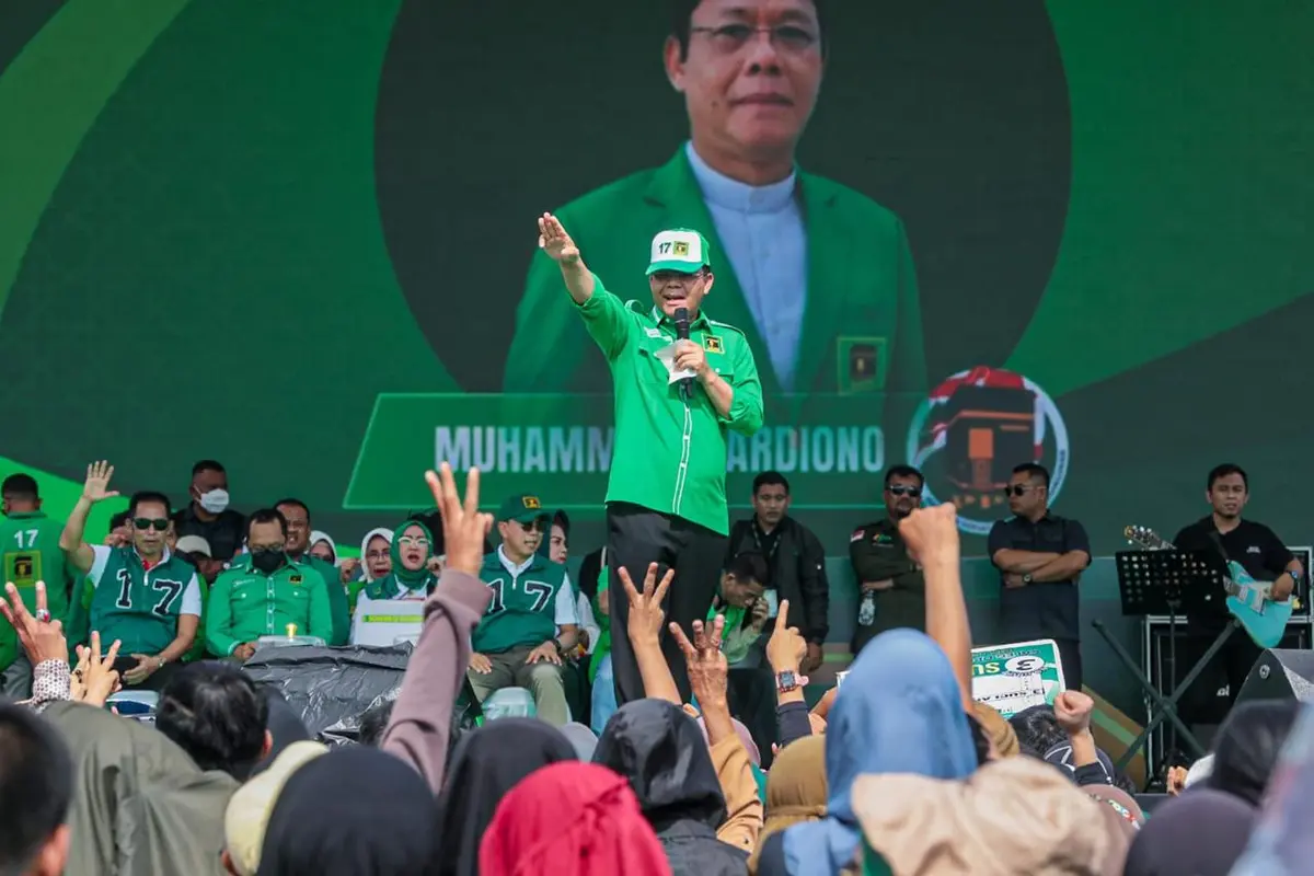 Plt Ketua Umum PPP Muhamad Mardiono  di Kendari, Provinsi Sulawesi Tenggara (Sultra), Minggu (4/2/2024) (Istimewa)