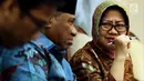 Ketua Komisi VIII Ali Taher Parasong (tengah) dan peneliti LIPI Siti Zuhro saat diskusi legislasi di Jakarta, Selasa (9/10). Bencana Sulteng menjadi tolok ukur pemerintah dimana bantuan dinilai lambat dan tidak tepat sasaran. (Liputan6.com/JohanTallo)