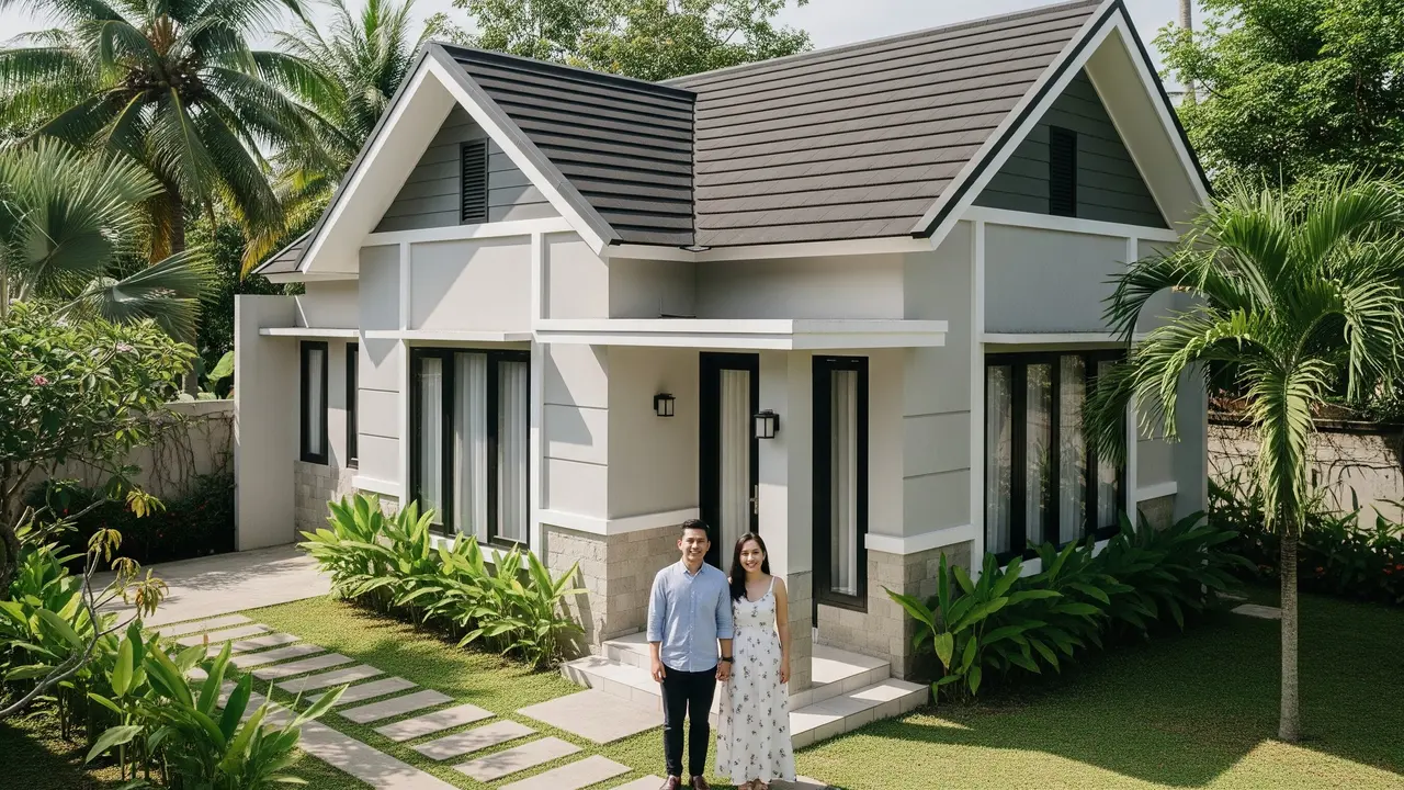 Rumah Atap Mansard Minimalis, Cocok untuk Pasangan yang Baru Menikah Model