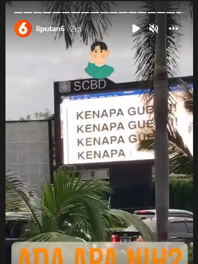 Papan Billboard di Kawasan SCBD Diduga Kena Hack