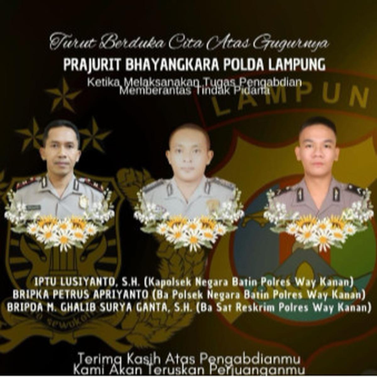 Jenderal Anak Eks Kapolri Berduka Tiga Polisi Gugur Ditembak