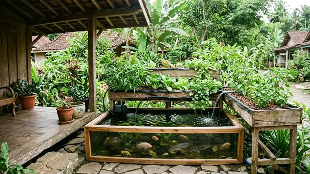 Mini Food Forest di Teras Rumah Kampung (Foto: Gemini AI)