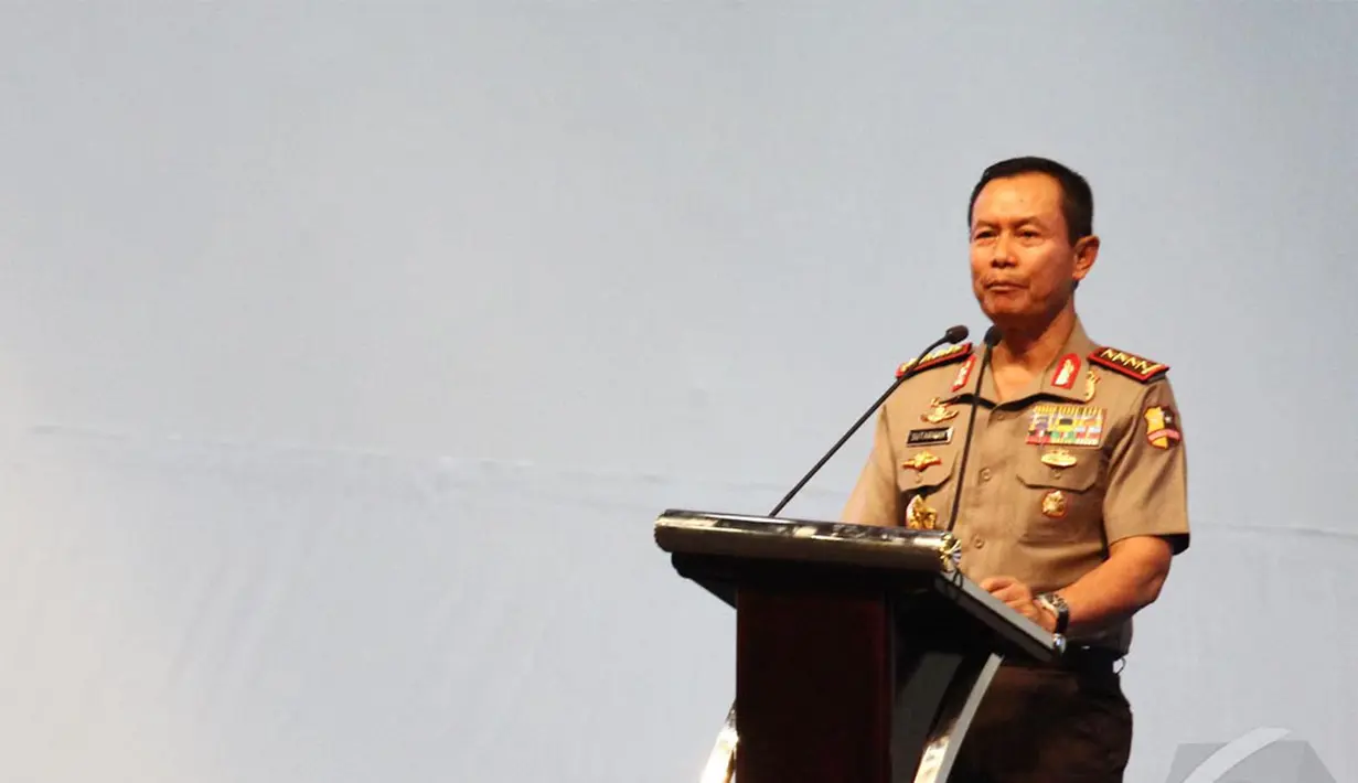  Kapolri, Jenderal Sutarman, kembali mengingatkan agar mempertahankan kenetralannya dalam situasi politik yang kini kian memanas, Bogor, Selasa (3/6/2014) (Liputan6.com/Faizal Fanani)