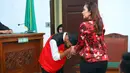 Sidang terkait kasus pedofilia terhadap anak Nafa Urbach, Mikhaela Lee Juwono kembali di gelar. Nafa hadir dalam sidang yang digelar di Pengadilan Negeri Jakarta Selatan pada Rabu (10/1/2018). (Nurwahyunan/Bintang.com)