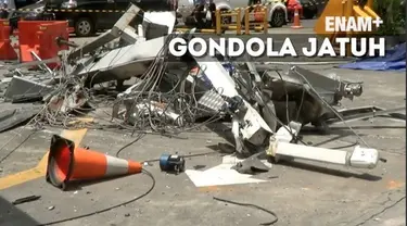 Gondola terjatuh dari lantai 23 gedung Intiland Tower Sudirman, 1 orang pekerja tewas.