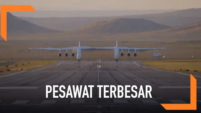 Pesawat Stratolaunch diklaim sebagai pesawat terbang terbesar di dunia. Pesawat tersebut berhasil terbang untuk petama kalinya Amerika Serikat Hari Jumat (12/4).