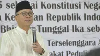 Dalam pidatonya Zulkifli Hasan menegaskan bahwa amanat sila pertama Pancasila menegaskan bahwa umat beragama harus taat pada ajaran agamanya.