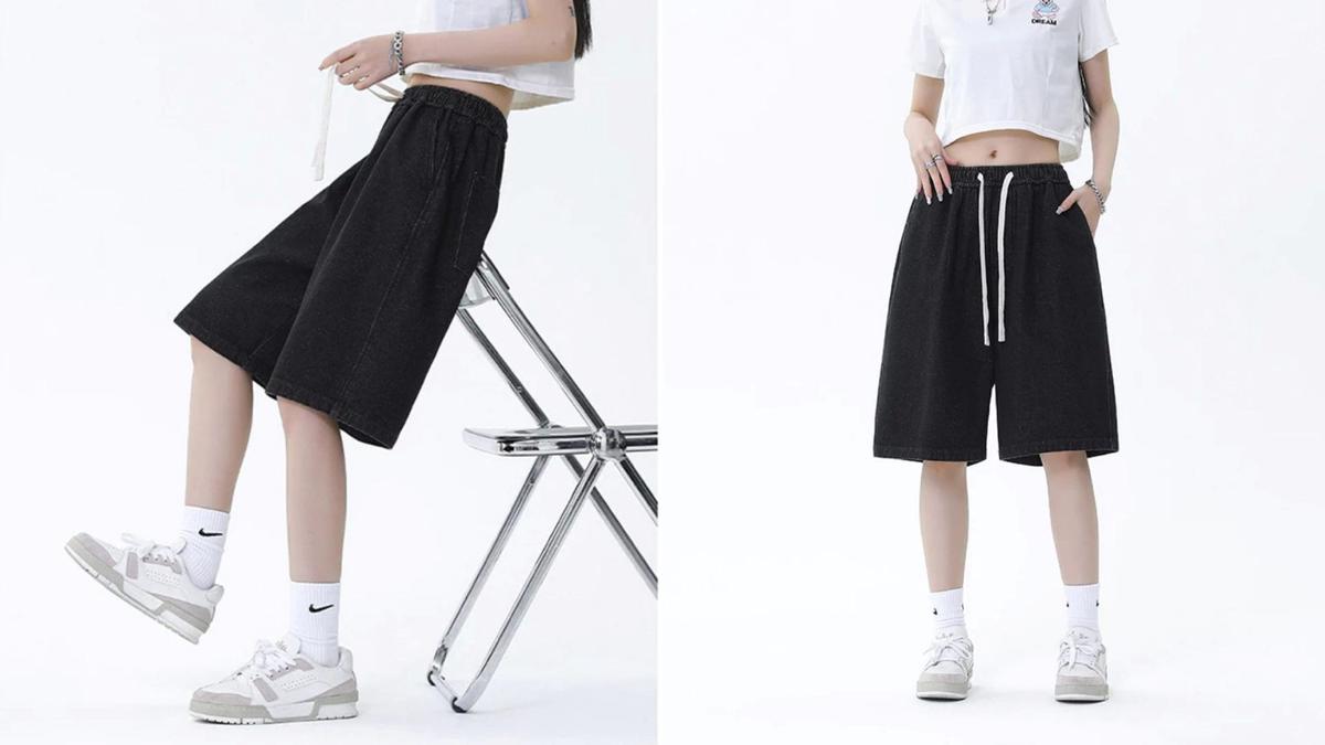 Jeans Wanita Jorts Pants Pinggang Karet Lagi Diskon, Nyaman dan Stylish untuk Aktivitas Sehari-hari