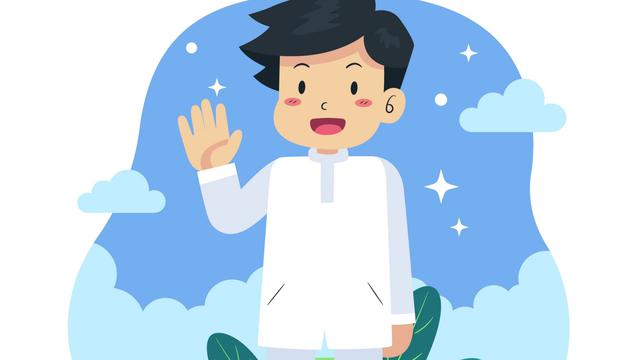 Ilustrasi anak laki-laki, Islami, muslim