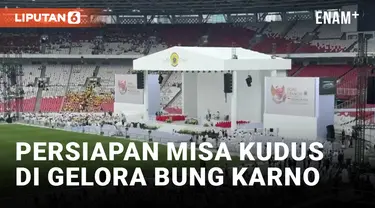 Jelang Misa Akbar Paus Fransiskus, Umat Katolik Mulai Padati Stadion GBK