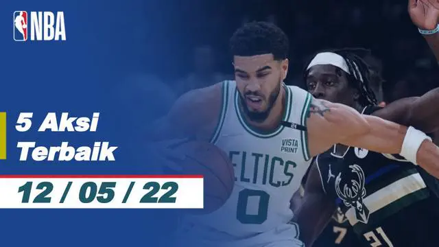 Berita video kumpulan aksi terbaik di gim 5 playoffs NBA, Kamis, 12 Mei 2022. Pemain Boston Celtics, Jayson Tatum, menempati urutan pertama dalam daftar ini.