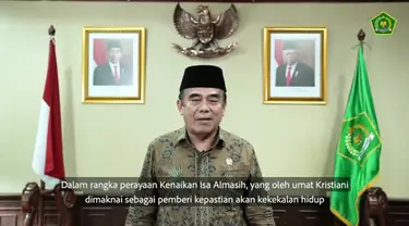 Menteri Agama RI Fachrul Razi menyampaikan ucapan selamat kepada umat kristiani Indonesia di hari Kenaikan Isa Almasih.