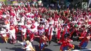 Sebanyak 24.000 peserta meramaikan Joged Bareng Goyang Semarangan memeriahkan HUT ke 472 Kota Semarang di Jalan Pemuda, Semarang, Kamis (2/5/2019). Lembaga Prestasi Indonesia Dunia (Leprid) mencatatnya sebagai rekor Joged Bareng Tari Semarangan dengan jumlah peserta terbanyak. (Liputan6.com/Gholib)