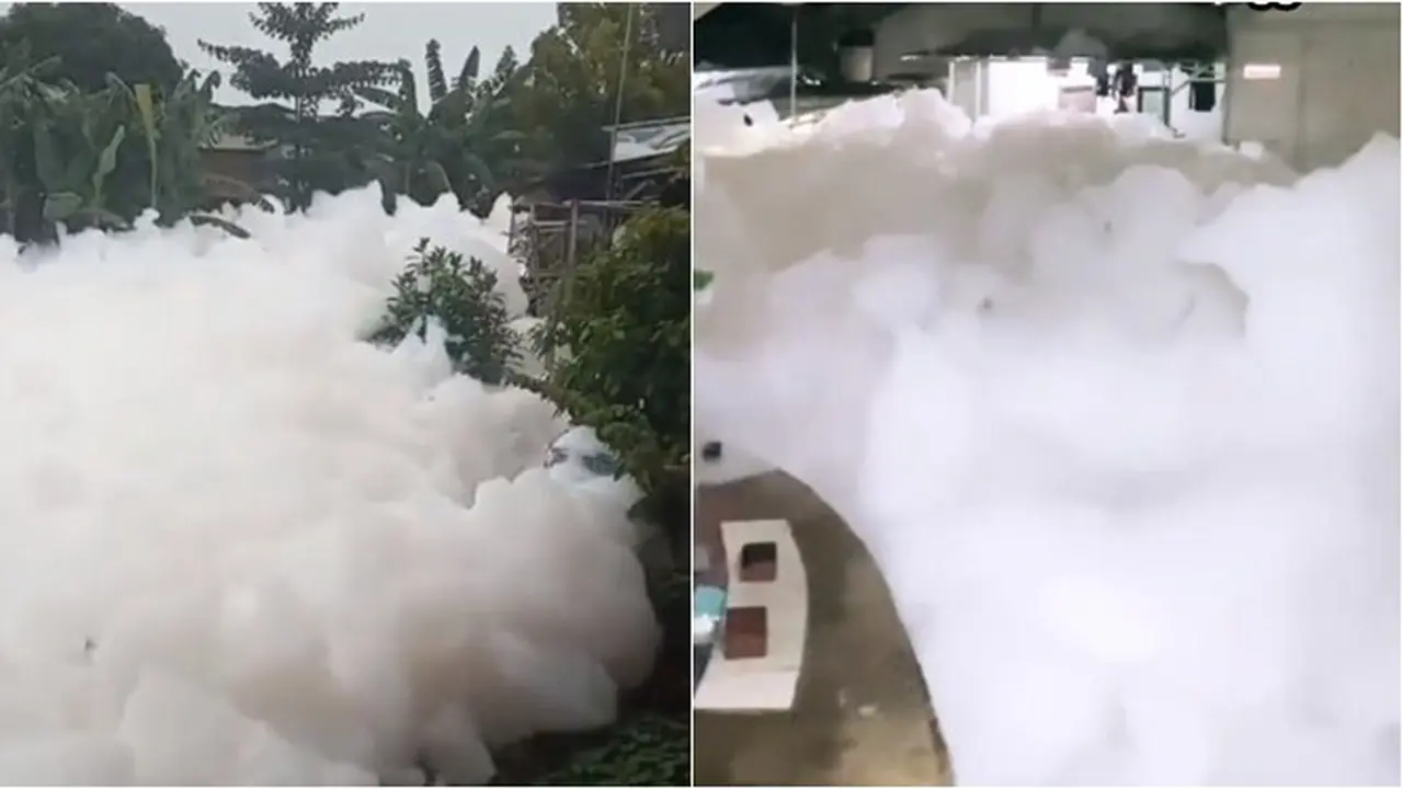 Viral Limbah Busa Tutupi Kali di Depok hingga Ketinggian 5 Meter, Jadi Sorotan