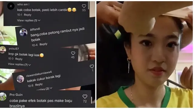 6 Potret Nona Berlian Tampil Botak Bak Ronaldowati Versi Dewasa, Tetap Mirip