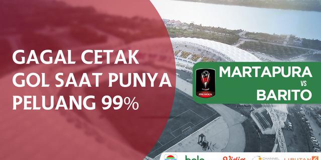 VIDEO: Pemain Martapura Gagal Cetak Gol saat Punya Peluang 99%