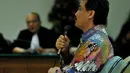 Mendengar putusan majlis hakim, Andi Mallarangeng menyatakan banding atas vonis yang diberikan majelis hakim Pengadilan Tindak Pidana Korupsi. (Liputan6.com/Johan Tallo)