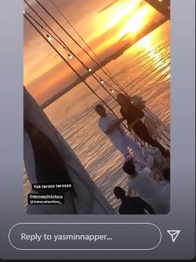 Giorgino dan Yasmin Napper mesra di pesta ulang tahun Lorenzo Abraham ke-25 (Foto: Instagram/@zoulasykari/@yasminnapper)