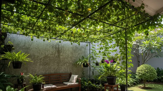 9 Inspirasi Kebun Rambat Markisa untuk Tembok Plesteran, Solusi Hijau Estetis