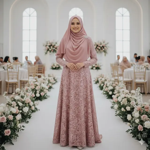 Kebaya A-Line Brokat (Gemini AI)