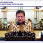 Menteri Koordinator Bidang Perekonomian Airlangga Hartarto saat memberikan keynote speech di acara &ldquo;Sosialisasi Rencana Jalur Palapa Ring Integrasi kepada 14 Kepala Dinas Provinsi&rdquo;, di Jakarta, Senin (31/10/2022). (Dok Kemenko Perekonomian)