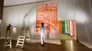 Berlokasi di Museum Macan, Hermès berhasil menyulap sebagian ruangan pameran dengan ajaib. Kali ini, Hermès berkolaborasi dengan pelukis dan seniman grafis asal Prancis, bernama Geoffroy Pithon.  [ Foto : Fimela.com ]