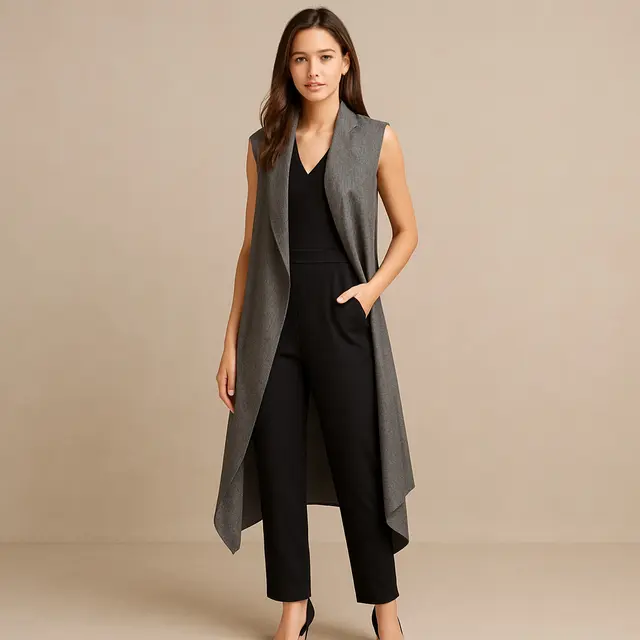 7 Model Padu Padan Outer Panjang Tanpa Lengan untuk Berbagai Acara, Tampil Modis dan Elegan