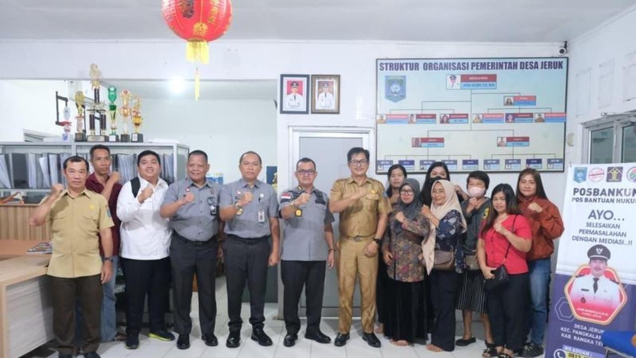 Kemenkum Babel Perkuat Akses Hukum: Monitor Posbankum Desa Jeruk dan Batu Belubang