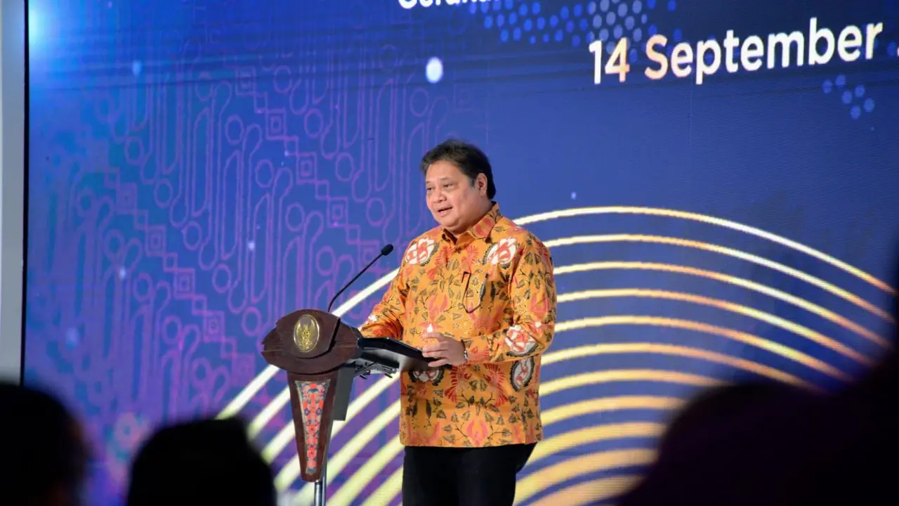 Menteri Koordinator Bidang Perekonomian Airlangga Hartarto pada Rakorpusda Pengendalian Inflasi 2022, di Surabaya, Rabu (14/9/2022). (Dok Kemenko Perekonomian)