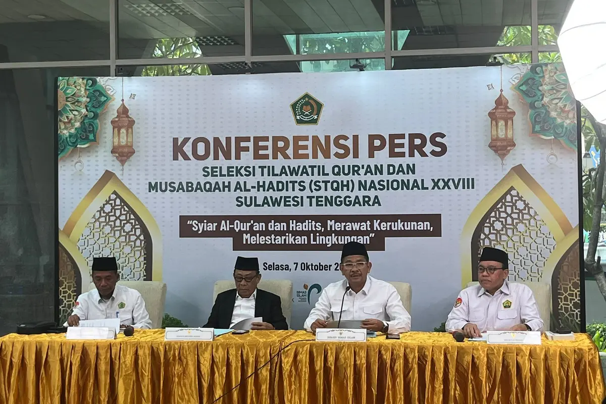 Dirjen Bimas Islam, Abu Rokhmad, saat jumpa pers di Kantor Kementerian Agama Jakarta, Selasa (7/10/2025) (Istimewa)