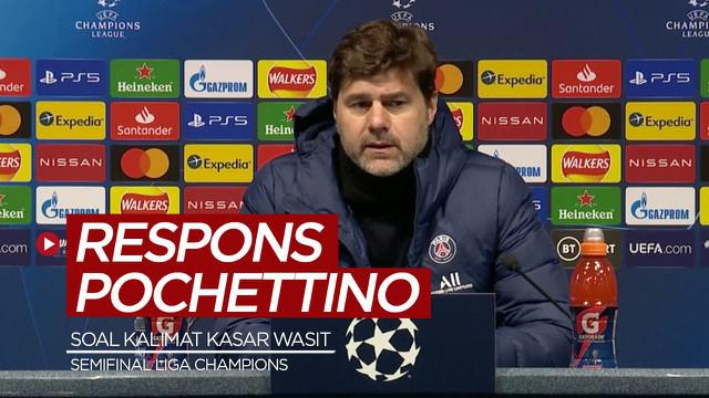 Berita video respons dari Pelatih PSG, Mauricio Pochettino, soal kalimat kasar yang dikabarkan dilontarkan wasit kepada pemainnya setelag laga leg II semifinal Liga Champions 2020/2021, Rabu (5/5/2021) dinihari WIB.