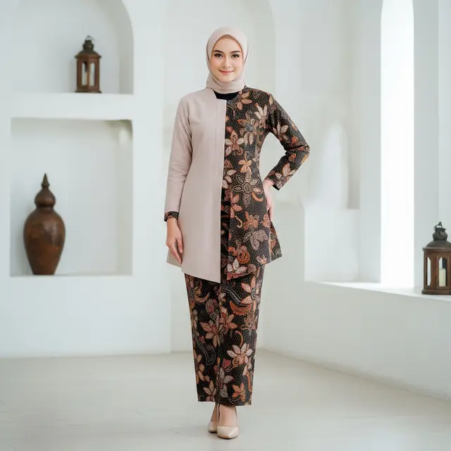 Model Batik Wanita Lebaran Terbaru dengan Potongan Simple