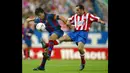 Sergi meninggalkan Barcelona pada musim panas 2002. Ia kemudian pindah ke Atletico Madrid. Setelah tiga musim membela Atletico, Sergi Barjuan gantung sepatu pada akhir musim 2004-2005. (AFP/Javier Soriano)