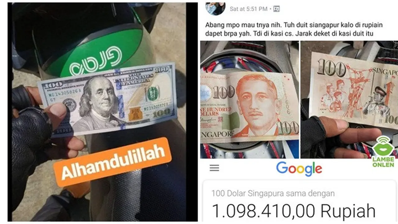 7 Potret Driver Ojol saat Dibayar Pakai Mata Uang Asing, Bikin Netizen Iri