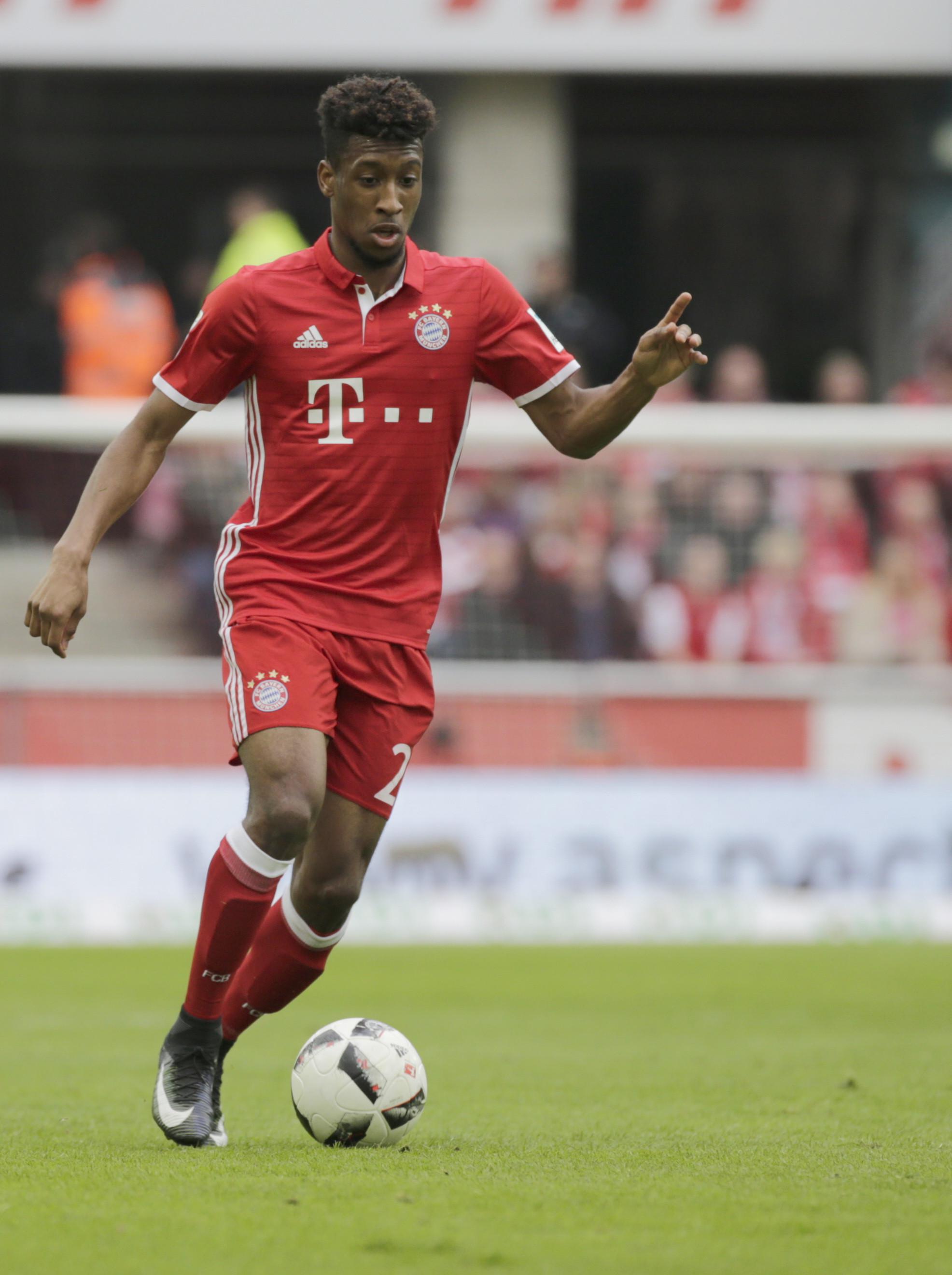 Kingsley Coman menyumbang satu gol kemenangan Munchen atas Hannover (EPA/Armando Babani)