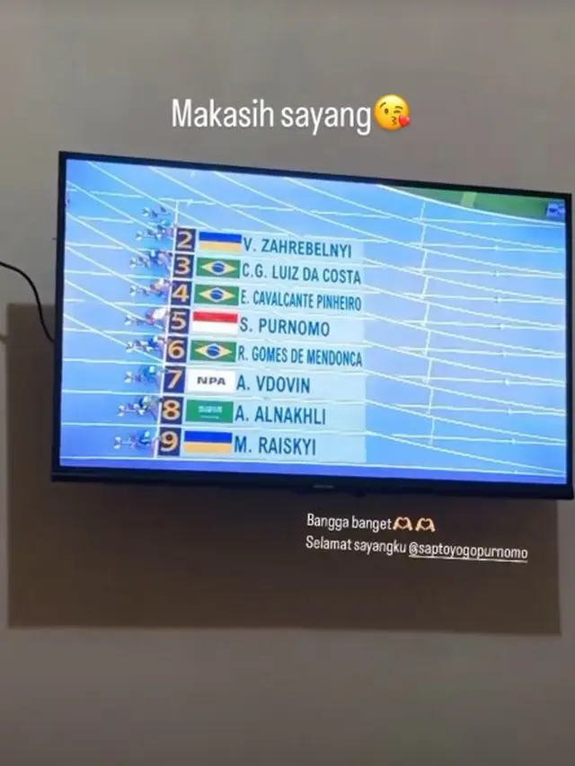 Unggahan Saptoyogo Purnomo usai kemenangannya. (Instagram/ saptoyogopurnomo)