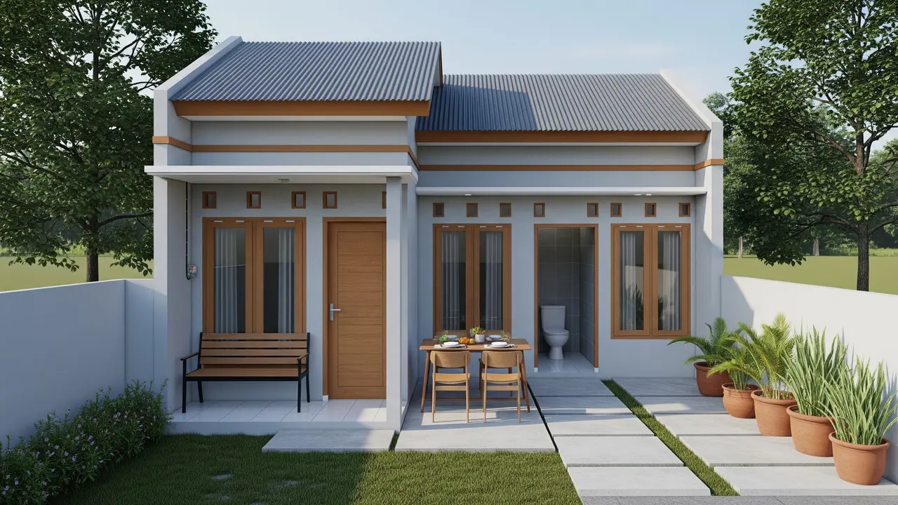 Desain Rumah Sederhana 50 Juta Tapi Tetap Nyaman untuk 4 Orang