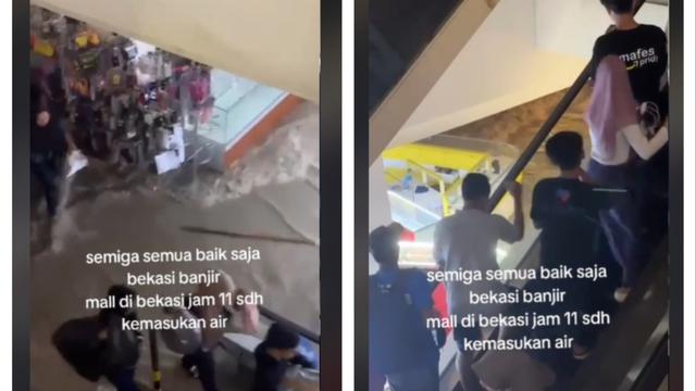 Mall Mega Bekasi Ikut Terendam Banjir Viral di Media Sosial/ TikTok @anto.rich