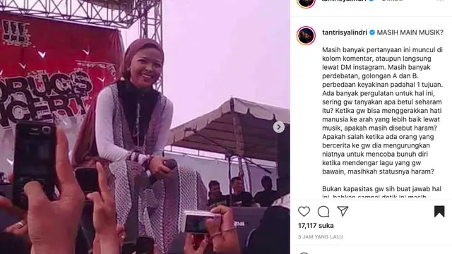 Tantri Kotak Curhat Keresahannya Tentang Perdebatan Masih Bermain Musik