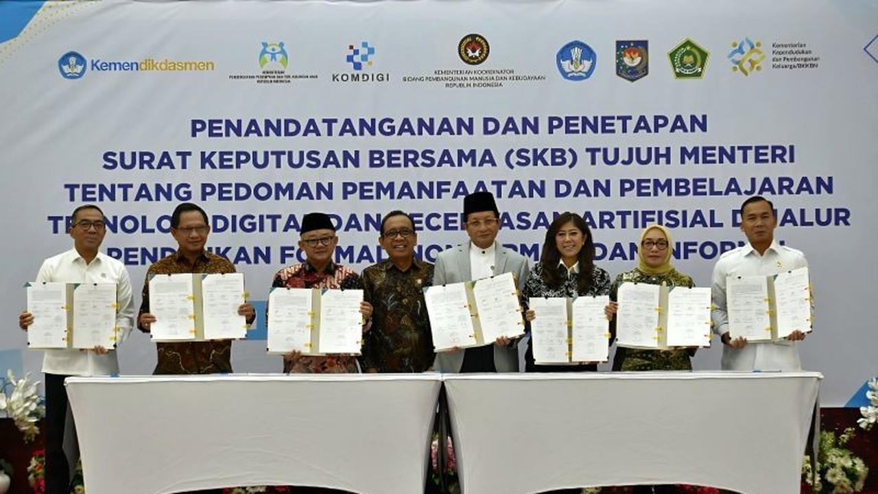 Kemendikdasmen Dukung Pemanfaatan Teknologi Digital dan AI Pendidikan Melalui SKB Tujuh Menteri