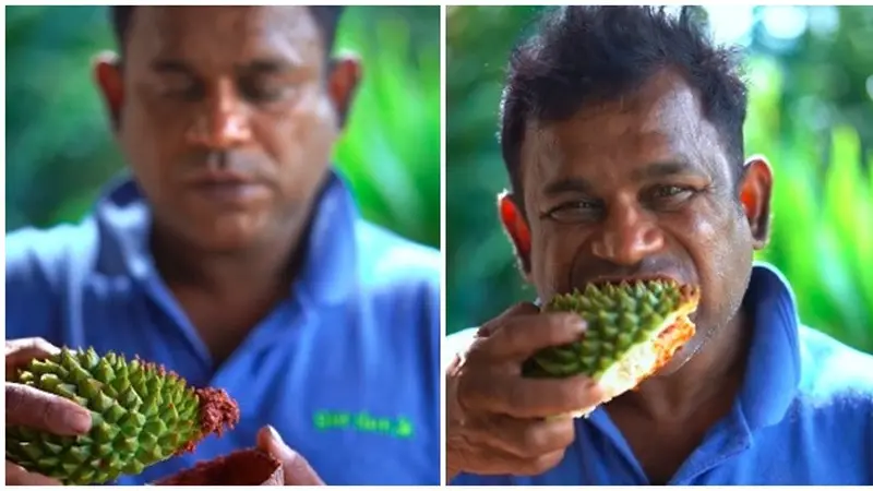 Pria Ini Makan Kulit Durian Demi Konten ASMR, Aksinya Jadi Sorotan