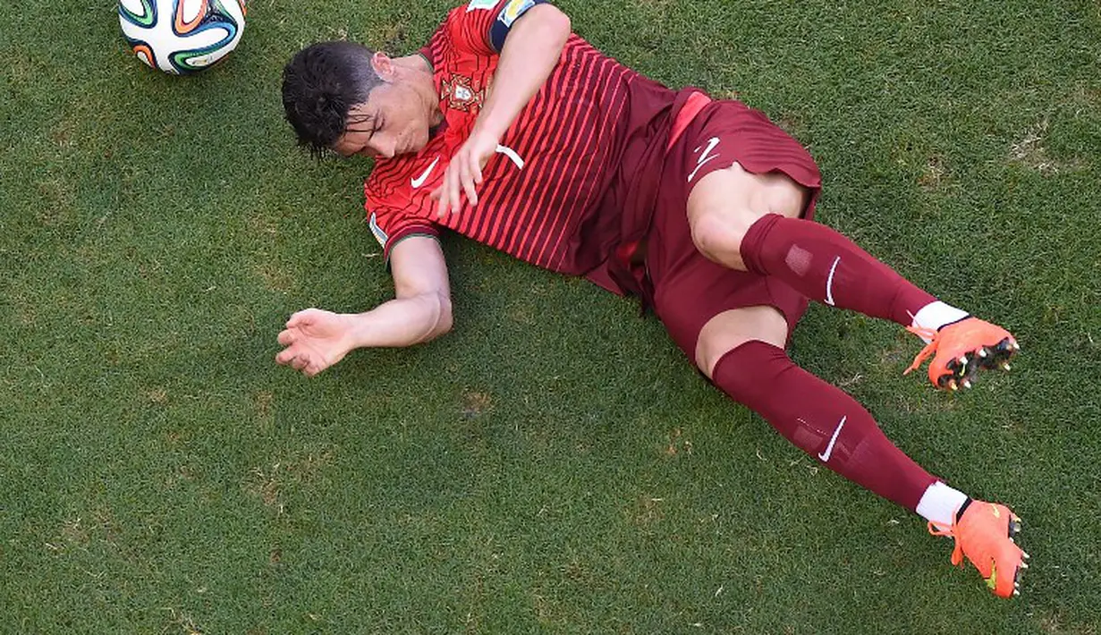 Ronaldo kehilangan magisnya. Tak ada aksi berbahaya yang mengancam gawang Jerman. Hampir semua tendangannya mampu diredam oleh Neuer (AFP Photo/FRANCOIS XAVIER MARIT)
